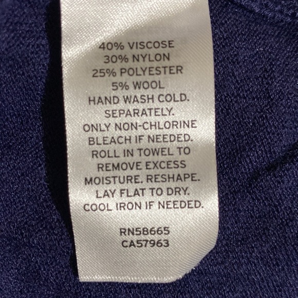 Caslon Turtle Tunic Sweater Navy Peacoat Color Size S - Picture 12 of 12